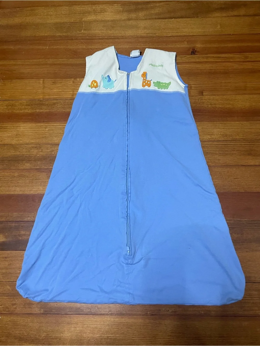 Halo Blue Cotton Sleep Sack with Animal Appliqués Size XL